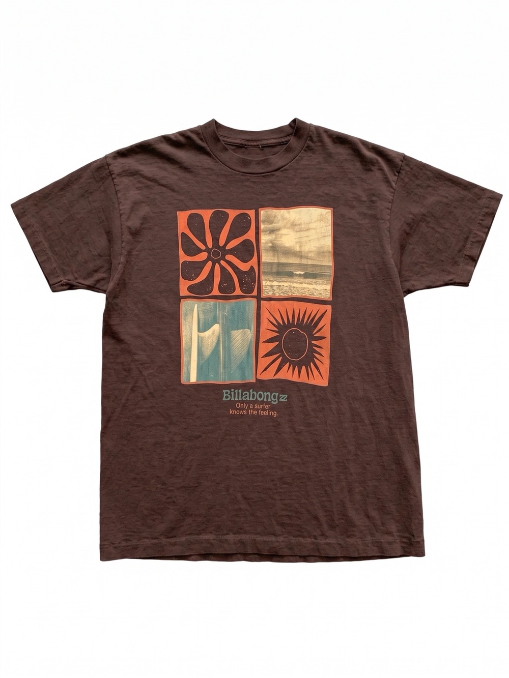 Billabong Surf Graphic Brown Y2K Beachwear T-Shirt